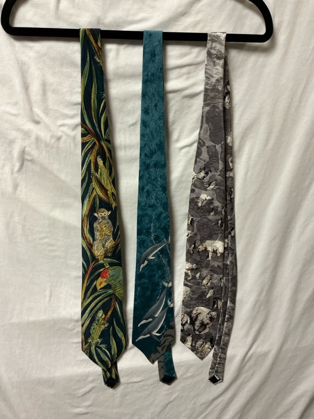 3 wildlife fund ties Print Silk Tie - Men's Accessory